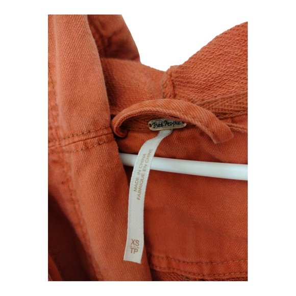 Free People Brentwood Cotton Cardigan Orange XS - Picture 5 of 10